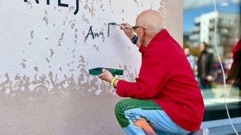 Mural odsłonięty na budynku Politechniki Bydgoskiej/fot. Izabela Langner