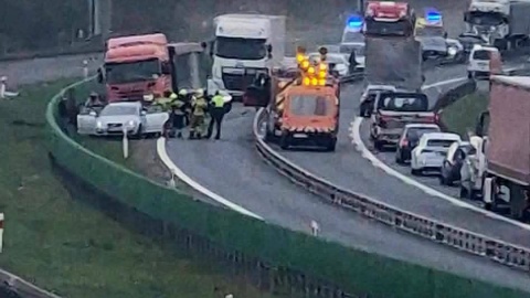 Do wypadku doszło w Grabowcu w powiecie toruńskim/ Fot. KM PSP w Toruniu