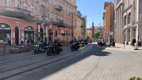 Przejazd motocyklistów przez Bydgoszcz. / Fot. Bartosz Nawrocki