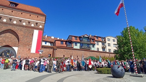Dzień Flagi Rzeczypospolitej Polskiej, uroczystości w Toruniu/Fot. Monika Kaczyńska