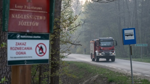Od wtorkowego popołudnia strażacy walczą z pożarem lasu w pow. biłgorajskim w nadleśnictwie Józefów, który objął ok. 250 ha/ Fot. PAP/Wojtek Jargiło