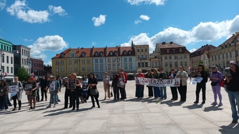 Mamy dość bezsensownego cierpienia zwierząt - głosili uczestnicy sobotniego protestu w Bydgoszczy/fot. Monika Siwak