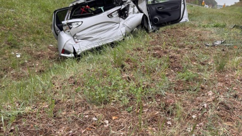 Wypadek na trasie wylotowej z Bydgoszczy w kierunku Inowrocławia/fot. OSP Nowa Wieś Wielka/Facebook