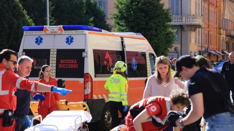 Kierowca staranował przechodniów w Modenie/ot. PAP/EPA/GIORGIA BASSOLI
