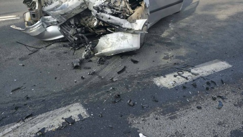 Śmiertelny wypadek na trasie Toruń - Lipno/Fot. OSP KSRG Szembekowo