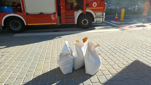 Kolizja samochodu czyszczącego ProNatury na Al. Mickiewicza w Bydgoszczy/fot. Katarzyna Bogucka