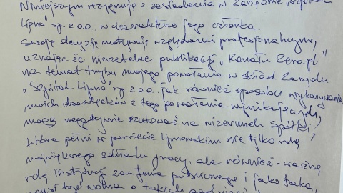 Rezygnacja Jacka Protasiewicza (źródło - portal X)