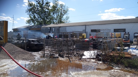 Pożar przy ul. Przemysłowej w Bydgoszczy/fot. PSP Bydgoszcz