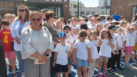 Plac Fajansu Włocławskiego przy Centrum Handlowym Wzorcownia zamienił się w arenę sportowych zmagań/fot. Radosław Jagieła