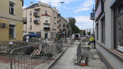 Centrum Włocławka rozkopane i zakorkowane/fot. Agnieszka Marszał