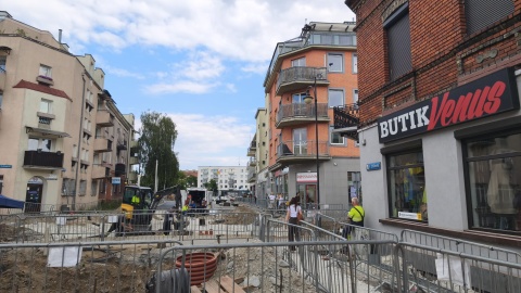 Centrum Włocławka rozkopane i zakorkowane/fot. Agnieszka Marszał