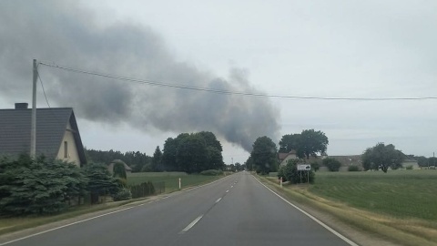 Na miejscu pracowało osiem zastępów straży pożarnej. / Fot. KP PSP w Świeciu
