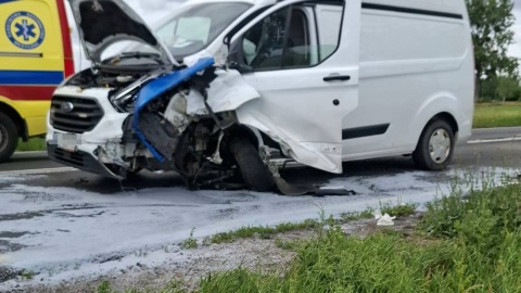 Zdarzenie na DK15 w Brzeźnie (pow. toruński)/fot. KM PSP Toruń/Facebook