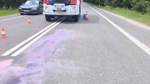 Jedna osoba w szpitalu po zderzeniu dwóch osobówek niedaleko Torunia, na DK80/fot. Ochotnicza Straż Pożarna w Toporzysku/Facebook
