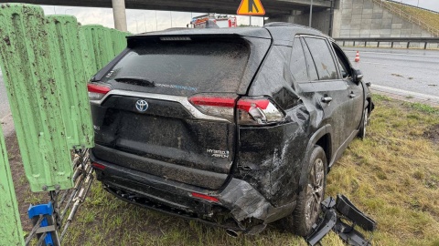 Kolizja na autostradzie A1/fot. KMP Grudziądz