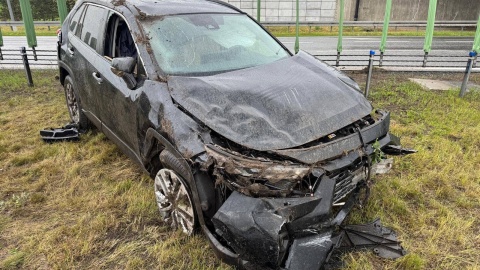 Kolizja na autostradzie A1/fot. KMP Grudziądz