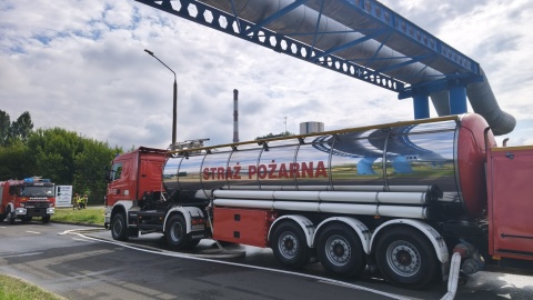 Ogień pojawił się w hali jednego z zakładów na ulicy Barskiej we Włocławku/fot. Agnieszka Marszał