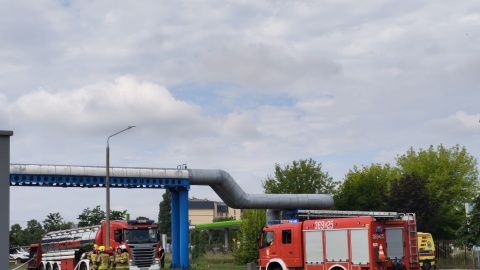 Ogień pojawił się w hali jednego z zakładów na ulicy Barskiej we Włocławku/fot. Agnieszka Marszał