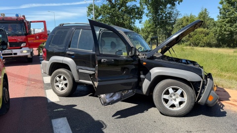 Zderzenie ciężarówki osobówki w Prądocinie/ Fot. policja