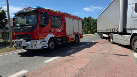 Zderzenie ciężarówki osobówki w Prądocinie/ Fot. policja