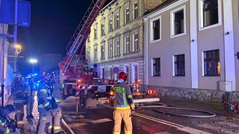 Pożar w Chełmnie/fot. KP PSP Chełmno
