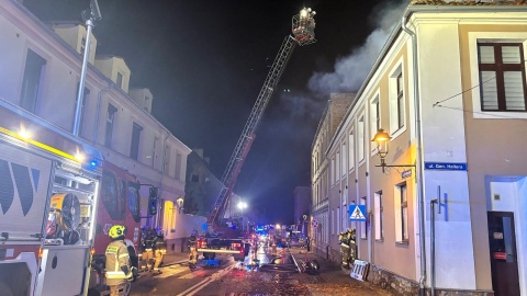 Pożar w Chełmnie/fot. KP PSP Chełmno