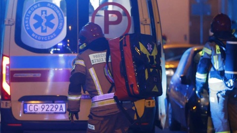 Dwie osoby ranne w nocnym pożarze w Grudziądzu/fot. KM PSP Grudziądz/Facebook