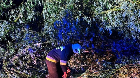Najpierw upał, a zaraz burza. Zniszczony budynek i powalone drzewa/fot. OSP KSRG Podwiesk/Facebook