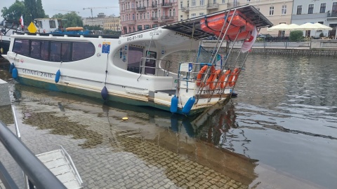 Podniósł się również poziom wody w bydgoskiej Brdzie /fot. Dorota Witt