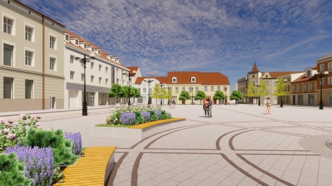 Będzie więcej zieleni w centrum Inowrocławia. Miasto dostało ponad 5 milionów złotych na rewitalizacje Śródmieścia/wizualizacja - inowroclaw.pl