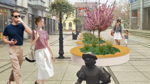 Będzie więcej zieleni w centrum Inowrocławia. Miasto dostało ponad 5 milionów złotych na rewitalizacje Śródmieścia/wizualizacja - inowroclaw.pl