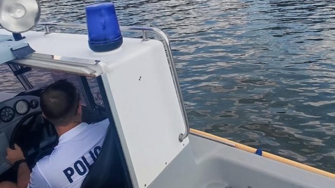 Akcja na jeziorze Gopło/ Fot. KPP w Radziejowie