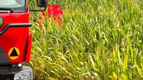 Do wypadku doszło na lokalnej drodze w miejscowości Lubówiec. / Fot. KM PSP w Toruniu