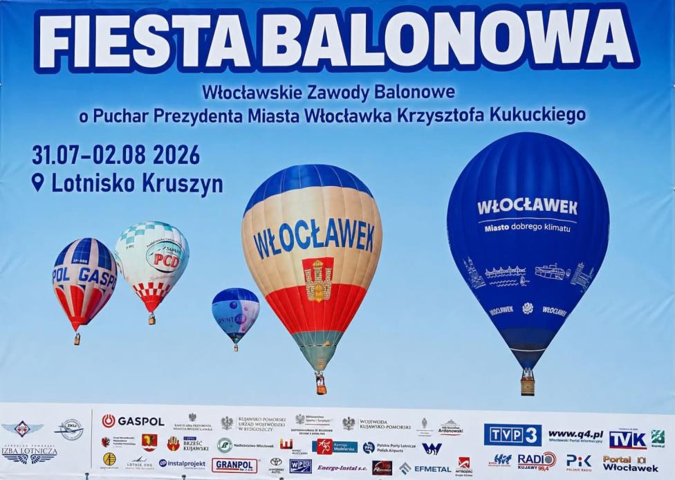 Fiesta Balonowa - Włocławskie Zawody Balonowe o Puchar Prezydenta Miasta Włocławka Krzysztofa Kukuckiego (fot. Aeroklub Włocławski)