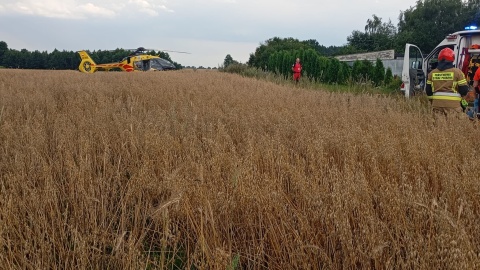 Na gminnej drodze w Sitnie w powiecie sępoleńskim zderzyli się motocykliści/ Fot. KP PSP w Sępólnie Krajeńskim