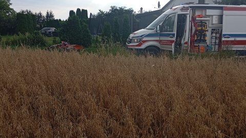 Na gminnej drodze w Sitnie w powiecie sępoleńskim zderzyli się motocykliści/ Fot. KP PSP w Sępólnie Krajeńskim