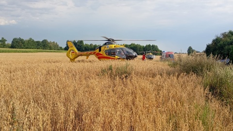 Na gminnej drodze w Sitnie w powiecie sępoleńskim zderzyli się motocykliści/ Fot. KP PSP w Sępólnie Krajeńskim