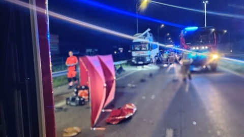Do zdarzenia doszło nocą w Lisim Ogonie/ Fot. KM PSP w Bydgoszczy