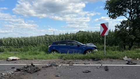 Wypadek w Elzanowie/fot. KM PSP Golub-Dobrzyń
