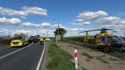 Wypadek w Elzanowie/fot. KM PSP Golub-Dobrzyń