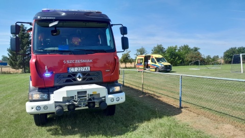 Kolarski wypadek w Kijewie Królewskim/fot. KM PSP Chełmno