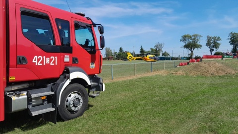 Kolarski wypadek w Kijewie Królewskim/fot. KM PSP Chełmno