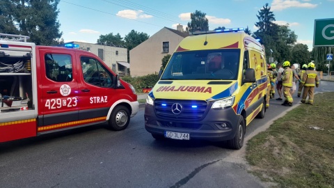 Ciężarówka zderzyła się z samochodem osobowym. / Fot. KP PSP Chełmno