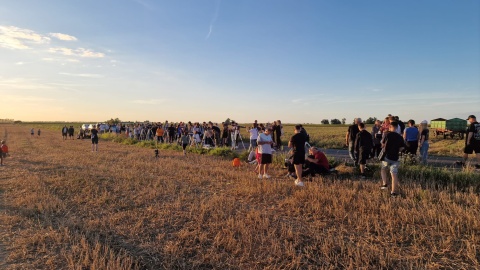 Obserwacja zaćmienia Słońca w Gostycynie. / Fot. Jarosław Wieprzycki