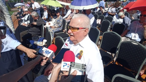 Lech Wałęsa brał udział w uroczystości poświęcenia pomnika Matki Bożej. /fot. Monika Kaczyńska