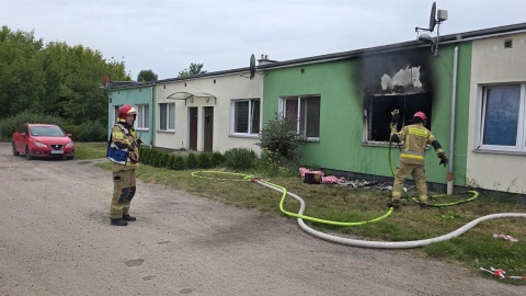 Pożar mieszkania w Grudziądzu/fot. KM PSP Grudziądz