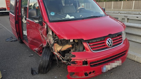 Wypadek dwóch aut osobowych na drodze ekspresowej S5. /fot. OSP Wtelno