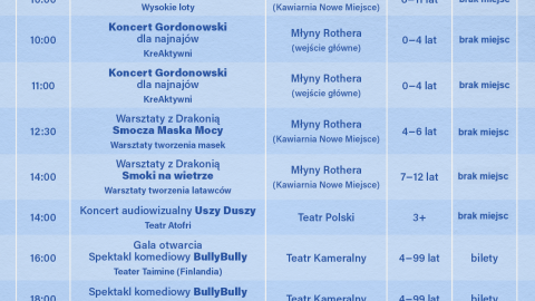 Program tegorocznego festiwalu