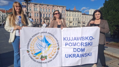 „Nie bądź obojętny”. Manifestacja w Bydgoszczy przeciwko agresji wobec Ukraińców/fot. Damian Klich