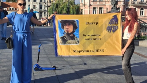 „Nie bądź obojętny”. Manifestacja w Bydgoszczy przeciwko agresji wobec Ukraińców/fot. Damian Klich